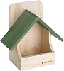 Navaris Small Bird Nesting Box - Wood Nest for Robin, Hummingbird, Parakeet, Bluebird - Perch House for Outdoors Birdhouse Birds - Made of Pine Wood