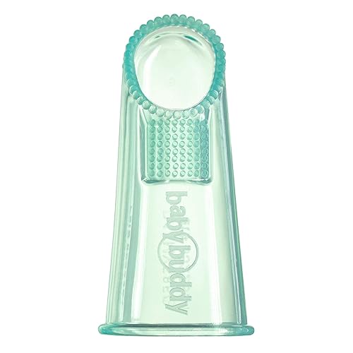 Miniatura 3 de Brilliant Wipe N Brush by Baby Buddy, cepillo de dientes de silicona, limpiador para bebés de 4 a 16 meses de edad, uso con toallita dental,