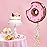 WERNNSAI Donut Piata - Pink Donut Pinata with String Birthday Partyn Decorations Piata with Stick Blindfold for Girls Kids Dount Pull String Pinata Family Games Birthday Party Supplies