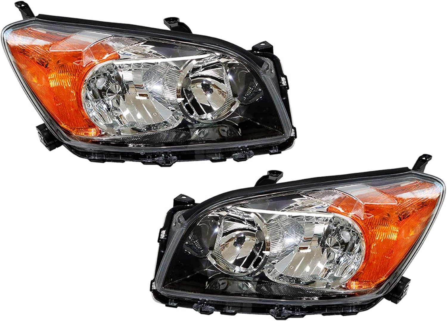 labwork Headlight Assembly Replacement for Rav4 2009-2012 Headlights Black Projector Set Driver and Passenger Side