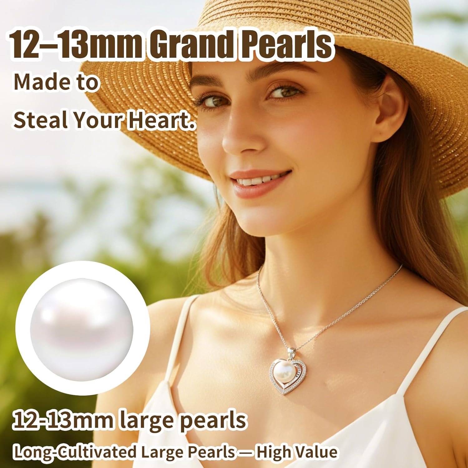 Gifts for Wife Pearl Double Heart I Love You Forever Necklace Jewelry for Women Anniversary Women Necklaces Birthday Gift Ideas, Mothers Day Valentines Christmas for Girlfriend Mom Daughter - Image 3