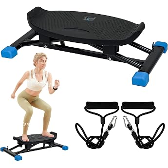 Balance Trainer Simulierte Skimaschine Widerstandsbasiertes Aerobic-Laufband Tragbarer Stepper Tragkraft 300 Pfund Ger uscharmes Ganzk rper-Trainingsger t mit LED-Anzeige.