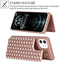 Vista 133 de Cavor for iPhone 11 Wallet Case with Card Slots Holder,Premium PU Leather Kickstand Feature Case [Wrist Strap] Double Magnetic Clasp Shockproof Flip
