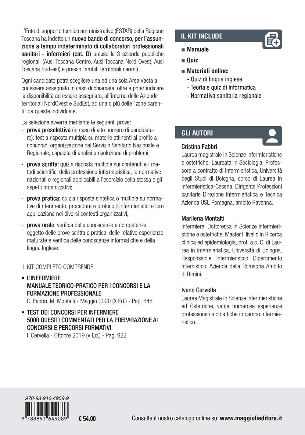 Kit Completo Concorso Infermieri ESTAR Toscana (cat. D). Manuale + Quiz per la preparazione al concorso