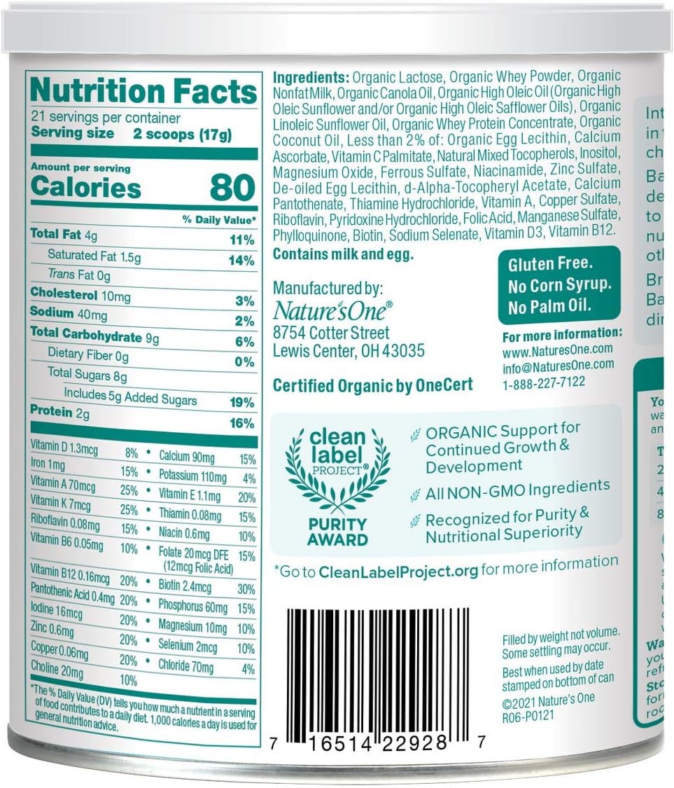 Buy Baby's Only Organic Whey & Dairy Protein with DHA & ARA ...