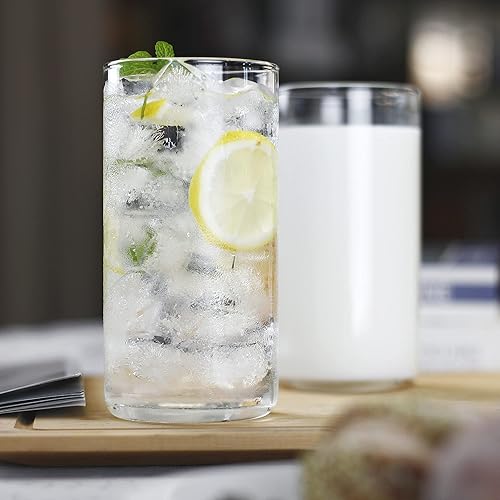 Miniatura 7 de BaveL Juego de 4 vasos altos finos de cóctel de 19 onzas, vasos altos para agua, jugo, leche, cócteles, cerveza y más, cristalería de bar elegante,