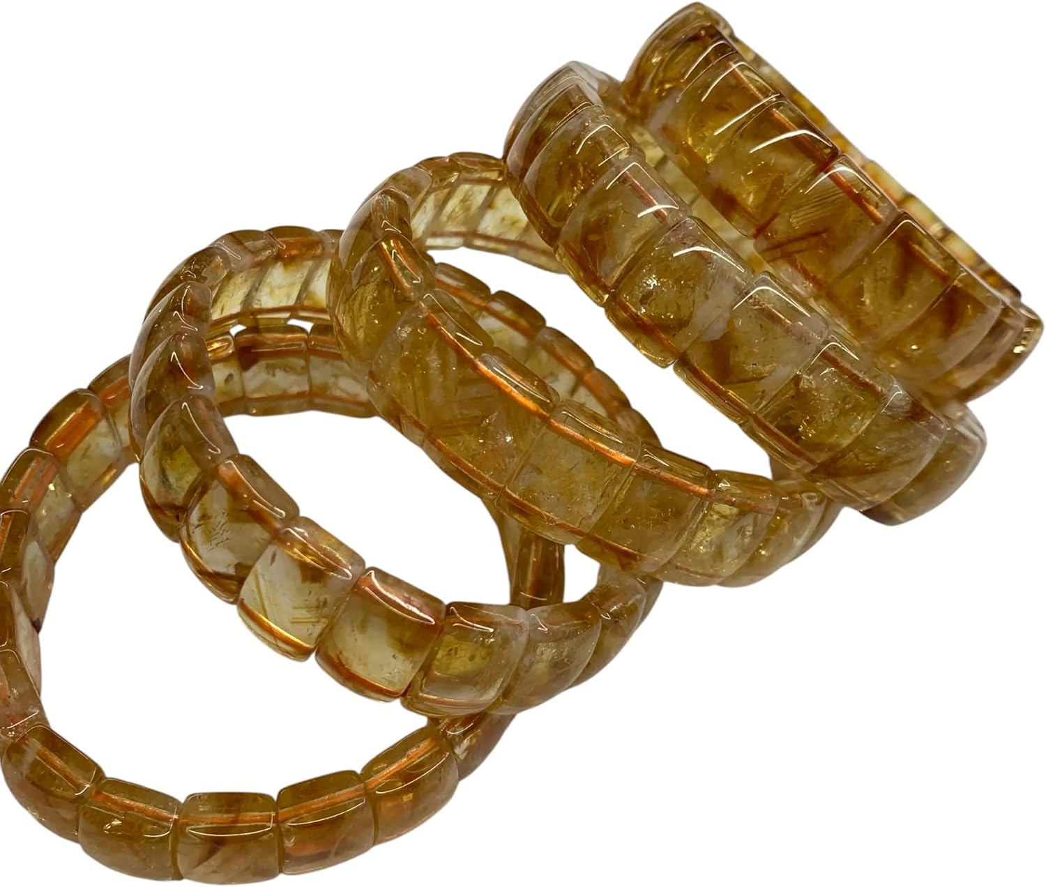 2025 イエローシトリンストーンビーズブレスレット 天然宝石ジュエリーバングル 女性へのギフトに 誕生石 装飾 ジュエリー ラグジ