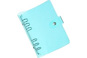 PATIKIL A6 Clear Binder Cover: Luminescent Blue Organizer Essential