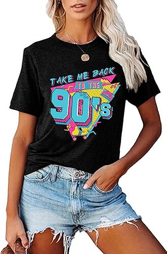 Miniatura 4 de Atuendo de los años 90 para mujer camiseta vintage de los años 80, camiseta casual de los años 90 y 80 para nostalgia