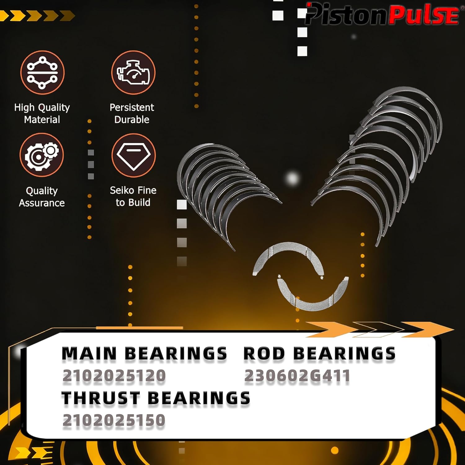 G4KJ 2.4 Engine Crankshaft with Connecting Rod & Bearings Set Fit for Hyundai Tucson Sonata Kia Optima Sorento 2.4L 2011-2020 Replace# 23510-2G500 23111-2G200 2102025120 23410-2G510