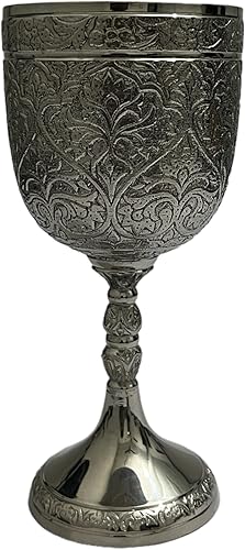 Miniatura 8 de Cáliz de latón vintage para comunión, 1 copa medieval de cáliz real Arturo King