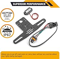 Vista 4 de WeiSen X3 Plug & Play Soporte para placa de matrícula con luz y enchufe de alimentación auxiliar/arnés LED Soporte de marco de matrícula compatible