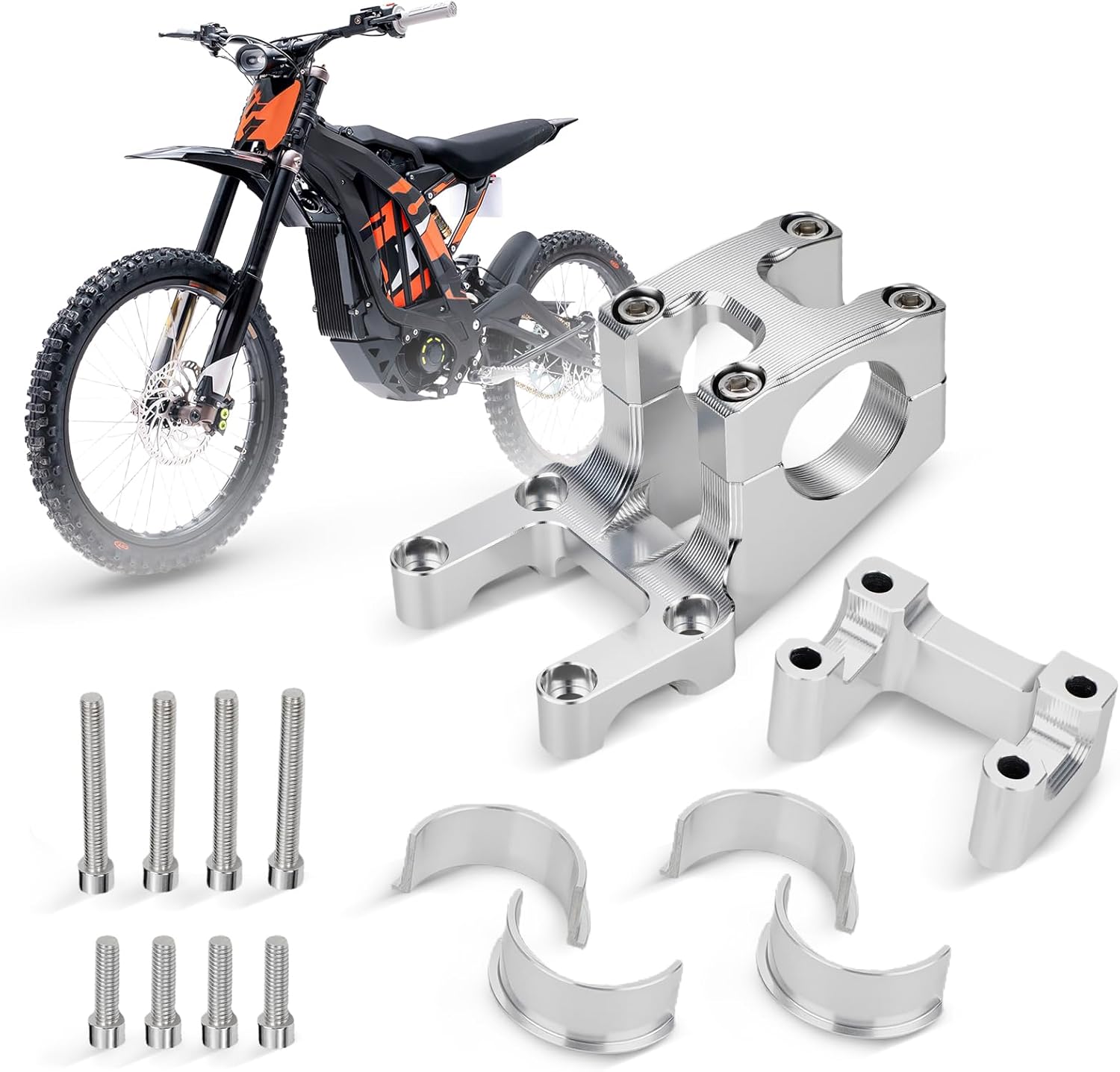 Electric Dirt Bike Handlebar Risers 28mm Handle Bar Mount Clamp Risers for Surron Sur Ron Light Bee S X LBX X260 X160 Sliver Motorcycle Ebike