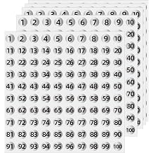 Silver Consecutive Number Stickers 1 to 100, 0.4 inch Round Small Number Stickers Labels for Inventory, Storage, Organizing, Boxes, Bins, Toolbox, Locker 3000 Labels, Matte