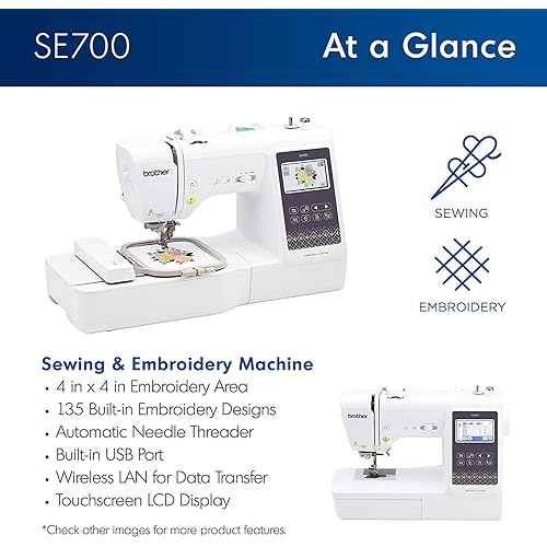 Brother SE700 Embroidery & Sewing Machine with Starter Bundle