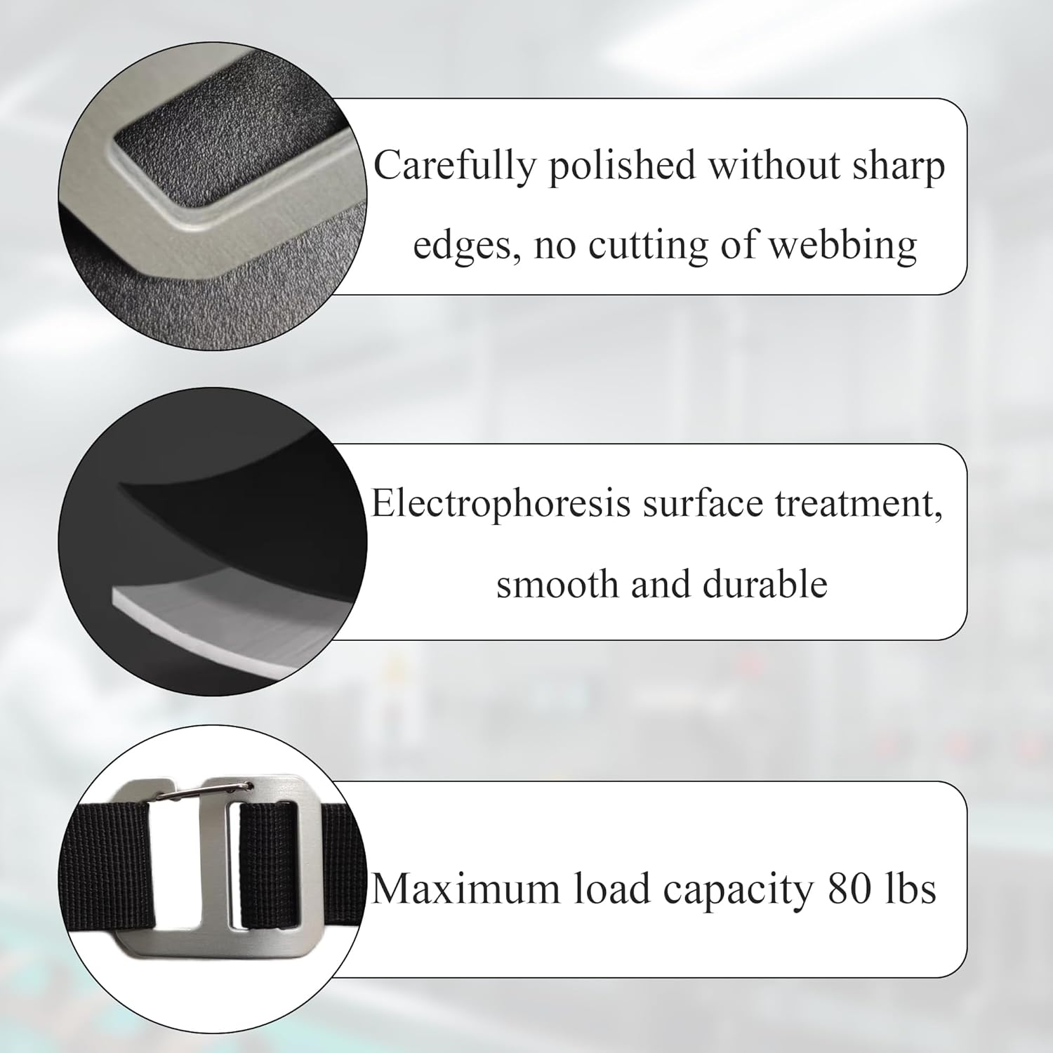 G Hook Buckles Tactical Adjustable Webbing G Shaped Wave Buckle with Adjustable Spring Door, G-Clip Backpack Strap - Image 5