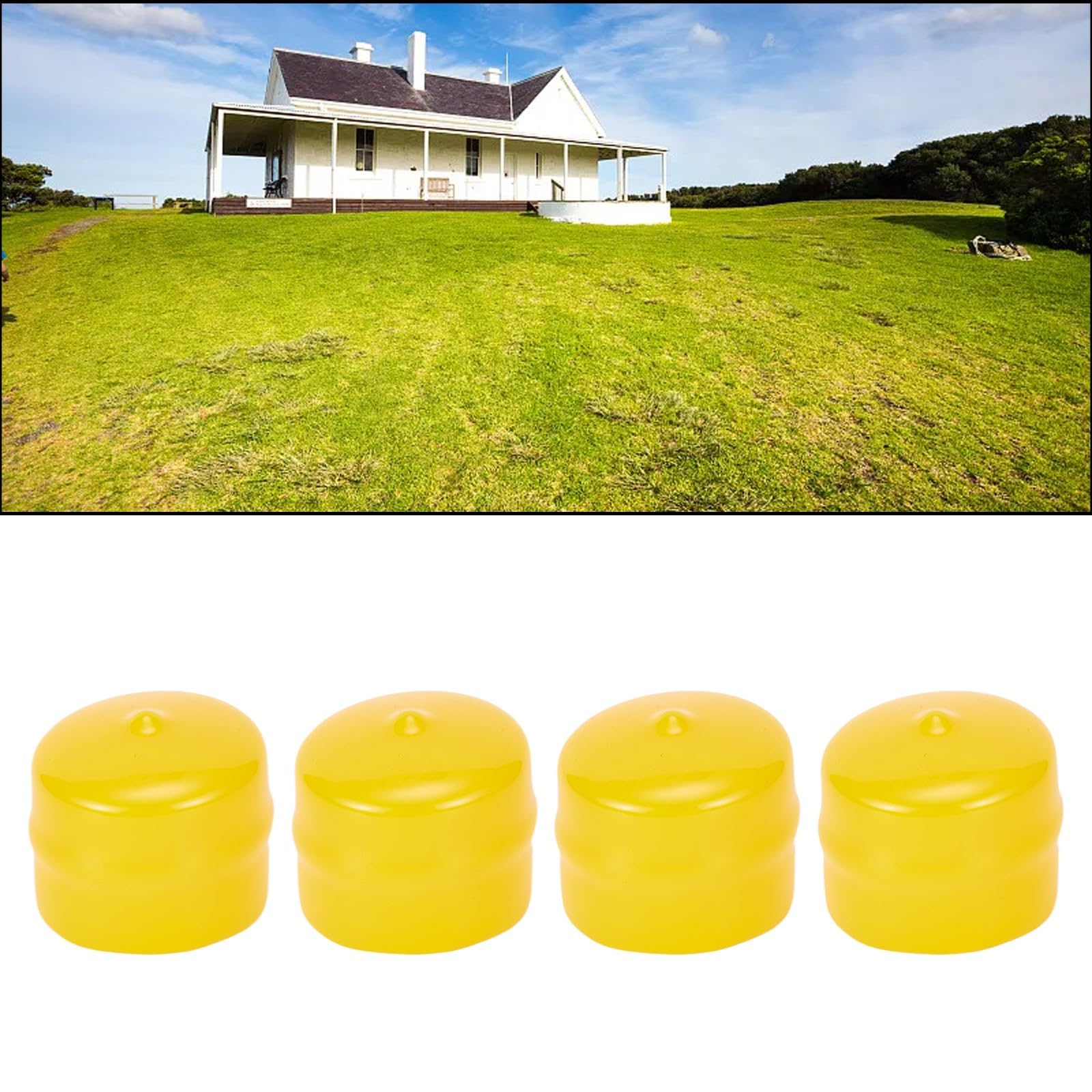 Confezione da 4 coprimozzi per cuscinetti anteriori di ricambio per trattori tosaerba John Deere (modelli 105, 115, 125, 135, 145, 155c, D100¨CD170, G100¨CG110, GT235¨CGT255, L100¨CL130, LA100¨
