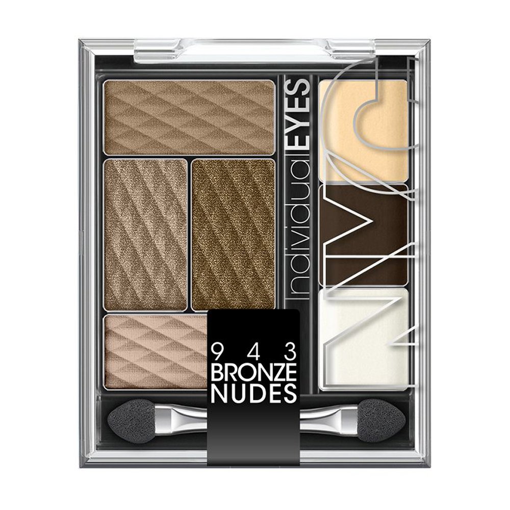 N.Y.C. New York Color Individual Eyes Eyeshadow Palette, Bronze Nudes, 0.126 Ounce