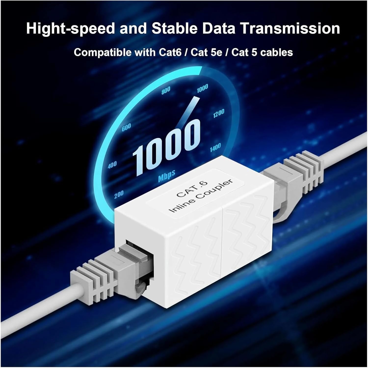 RJ45 Ethernet Coupler Adapter, Female to Female Connector, for Cat5E Cat6 Cat7 Network Cable Extender(3 pcs,1PCS)