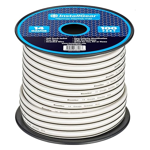 Vista 21 de InstallGear Cable de altavoz de calibre 14, cable de 100 pies, cable de cable de altavoz de 14 AWG, cables de tacto suave de especificaciones Azul
