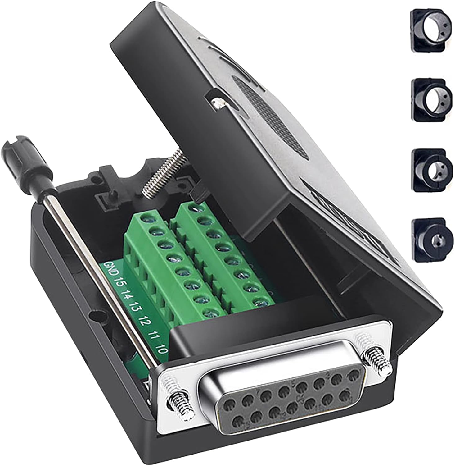 tunghey 2 Pack DB15 Breakout Connector, DB15 DSUB Solderless Serial to