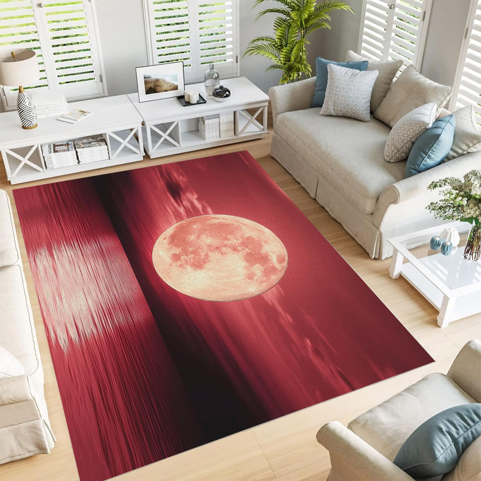 Tapis ciel tapis doux et moelleux style lune pour salon et cuisine