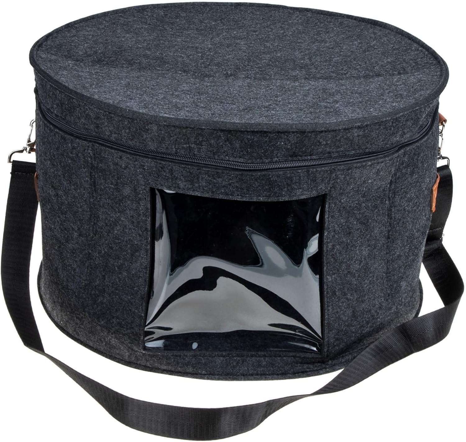 Holibanna Caps Hat Box Portable Storage Organizer for Socks Underwear and Hats Felt Case for Home Use