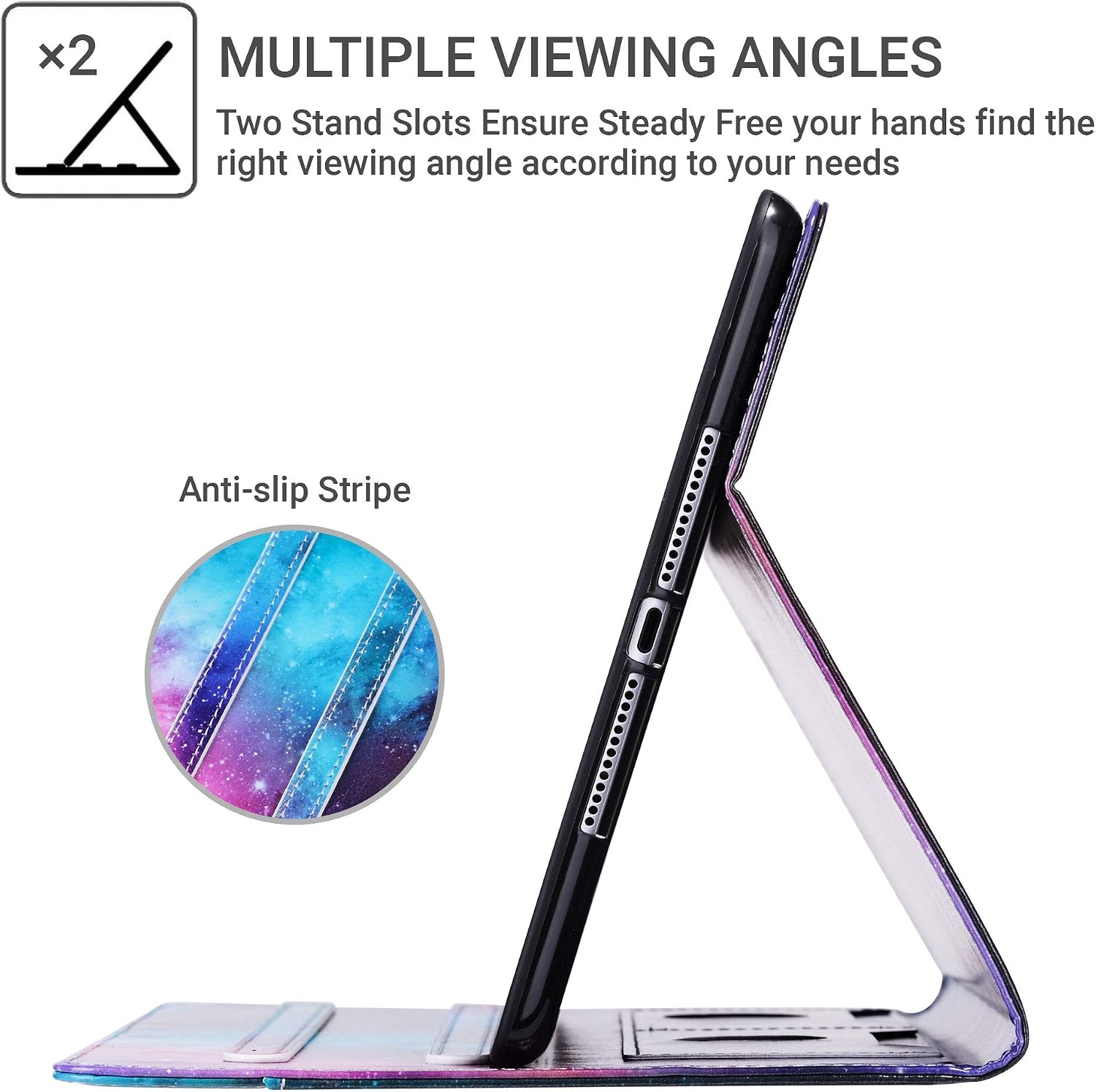 ULAK iPad 6th 5th Generation Case, iPad 9.7 2018/2017 Cases, Premium PU Leather Multi-Angle Viewing Folio Smart Stand Cover for iPad 9.7 inch iPad 5th/6th Generation, Auto Wake/Sleep (Mandala Flower)