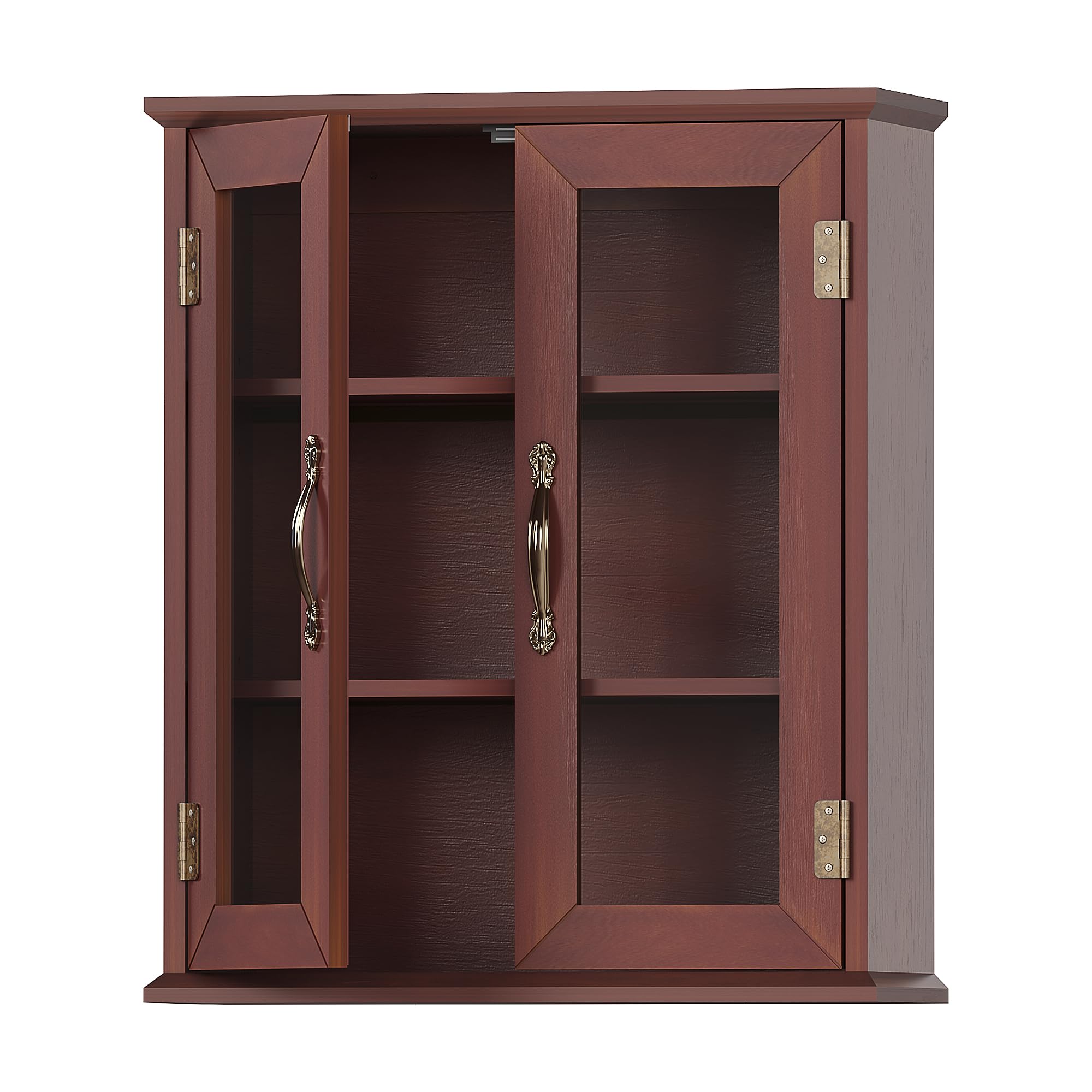 ChooChoo Holz-Medizinschrank Mit Acryltüren – Verstellbare Ablagen, Wandmontage, Weiches Weiß