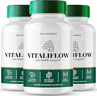 Vitaliflow Capsules, Vitaliflow Priobiotic Supplement Pills, Vitaliflow Gut Health Support, Vital Flow - Maximum Strength, Vitaliflow All Natural Advanced Formula, Vital Flow Reviews (3 Pack)