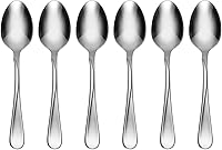 Oneida Flight Teaspoons Set of 6 - Stainless Steel Flatware, Dishwasher Safe, Mid-Century Modern Design