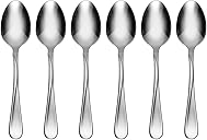 Oneida Silverware Set, Flight Everyday Flatware 6-Piece Teaspoons Set, Service For 6, Mirror Finish 18/0 Stainless Steel, Rust Resistant Dishwasher Safe, Home & Kitchen Utensils (Silver 6 Pieces)