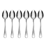 Oneida Silverware Set, Flight Everyday Flatware 6-Piece Teaspoons Set, Service For 6, Mirror Finish 18/0 Stainless Steel, Rust Resistant Dishwasher Safe, Home & Kitchen Utensils (Silver 6 Pieces)