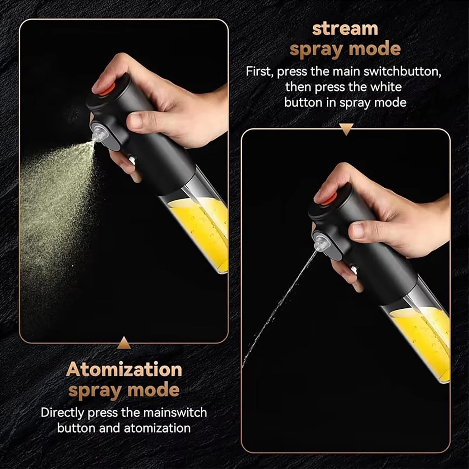 Rechargeable Butter Sprayer - 200ml Electric Oil Dispenser Bottle, Multifunctional Cooking Sprayer | Popcorn Toast Baking Bread Barbecue Kitchen Home Cooking Appliance for Easy Flavor Even Coating