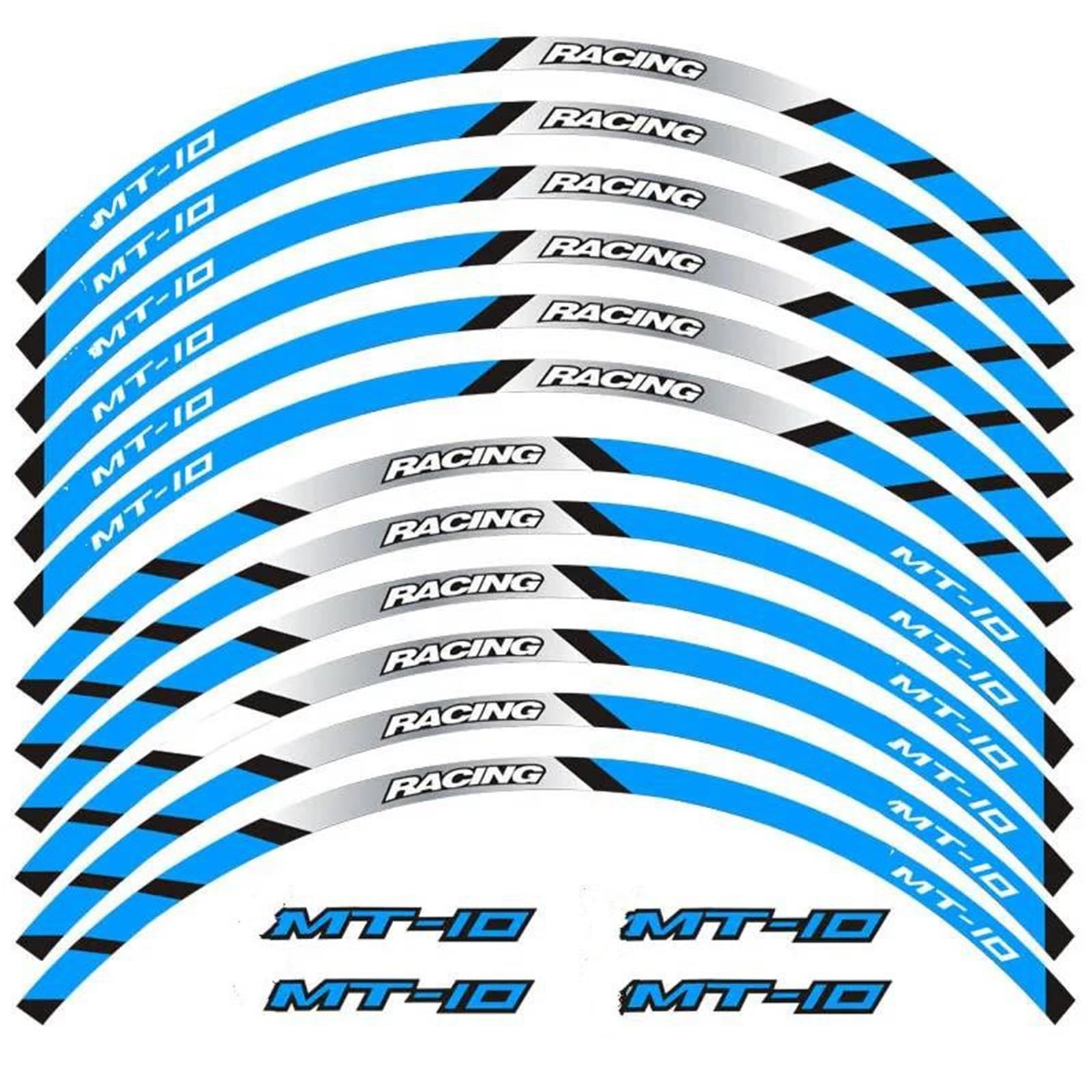 Motorcycle for Yamaha MT-10 Mt10 Decoration Wheels Tire Rim Racing Reflective Decals Stickers(Color7)
