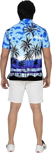 Miniatura 6 de LA LEELA Men's Hawaiian Shirts Short Sleeve Button Down Shirt Mens Hawaii Shirts Boho Holiday Summer Beach Shirts for Men