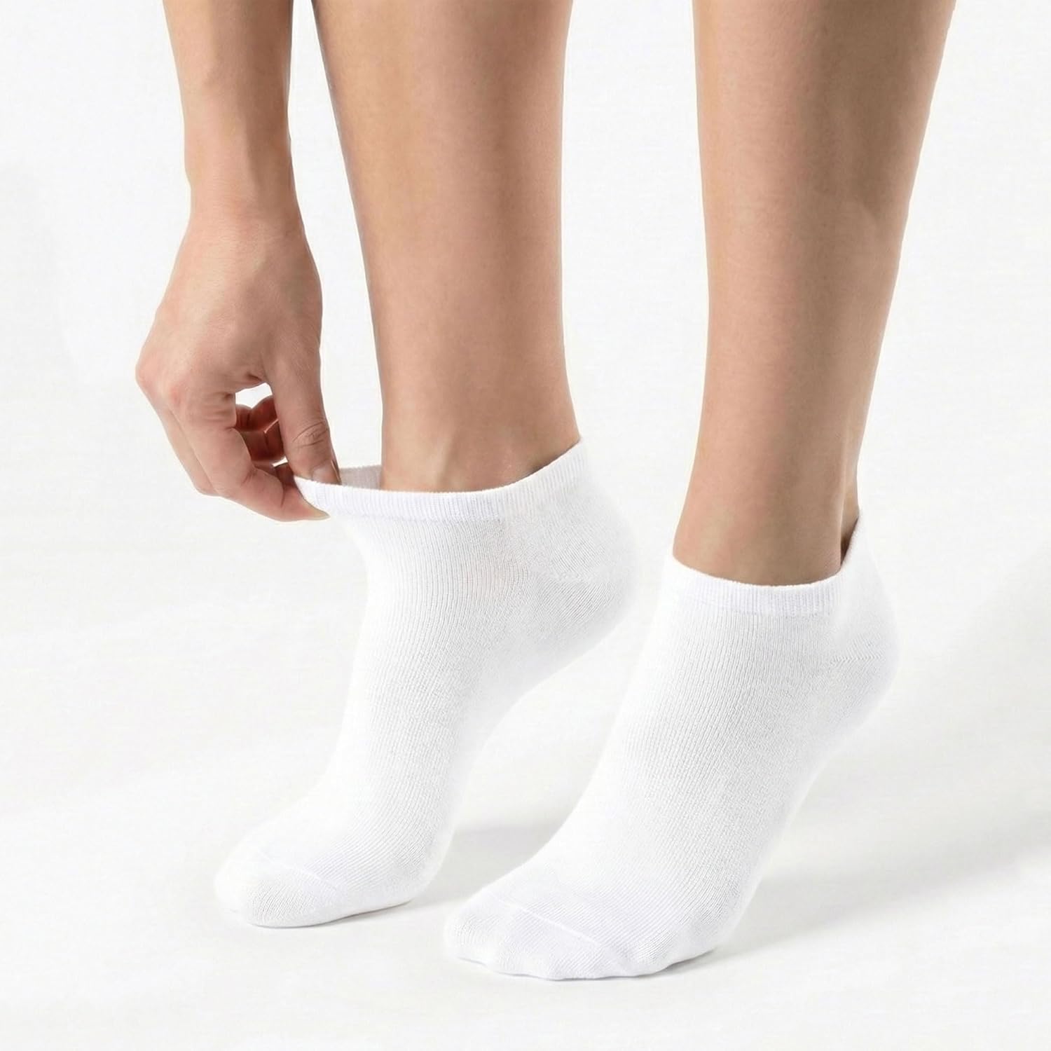 Bulusorganic Ankle Socks, 6 Pairs, 98% Organic Cotton, Compression Fit, Reinforced Toe