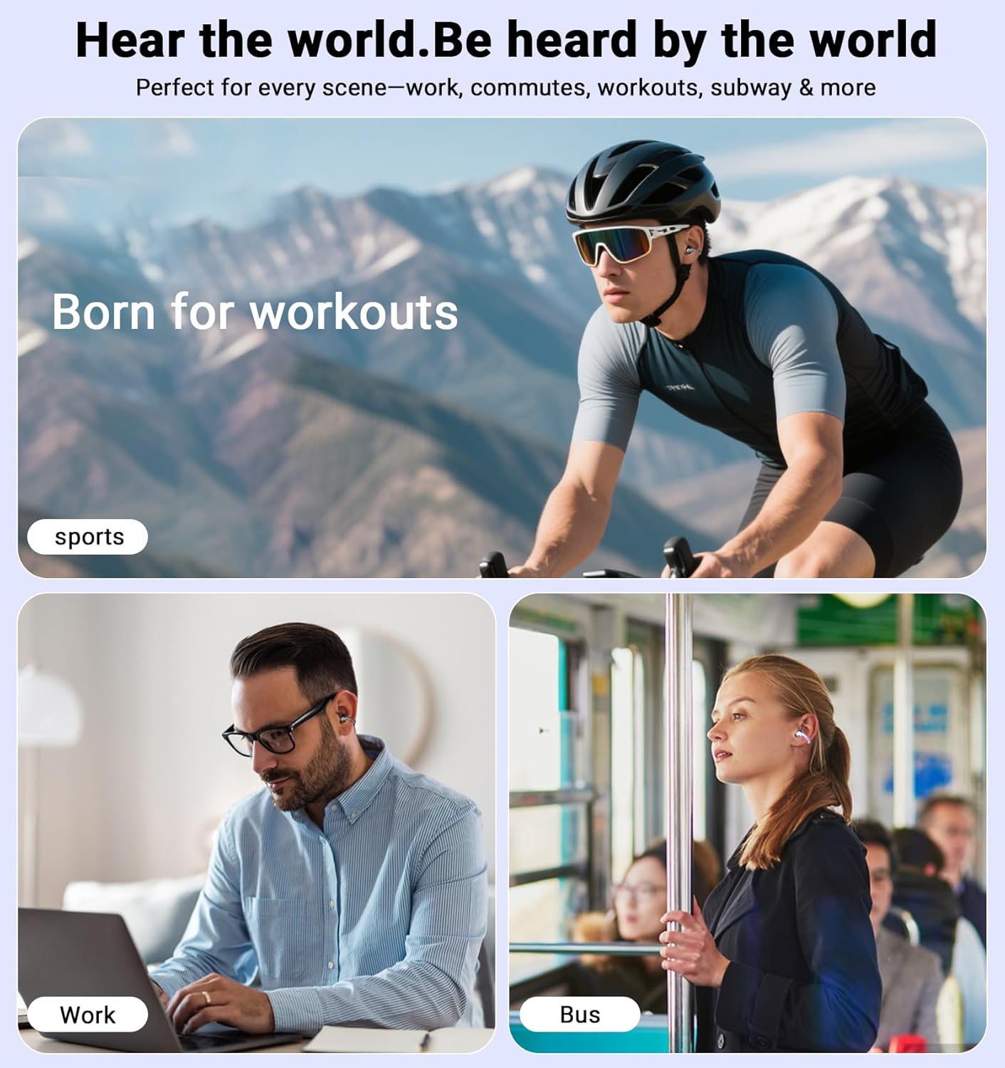 Clip on Earbuds,Open Ear Earbuds Wireless Bluetooth 5.4, Lightweight Open Ear Headphones with Mic 59H Battery,Waterproof, for Sports, Running, Small Ears & Glasses Wearers,Workouts - Image 7