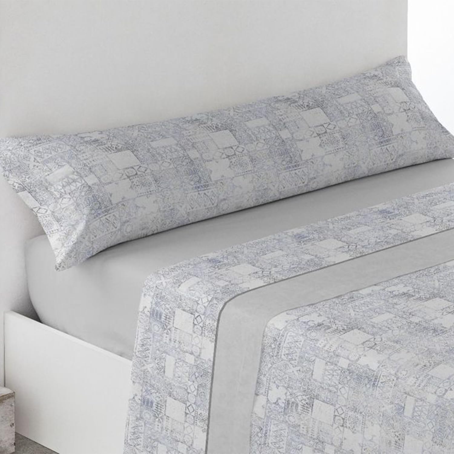 GREATOYAR Juego de Sábanas Pirinero, Juego de Sábanas Térmicas, Sábanas de Invierno, Tejido Pirineo, Set Sábanas de 3 Piezas, 1 Bajera + 1 Encimera + 1 Funda de Almohada, Cama 90cm, Rada Gris