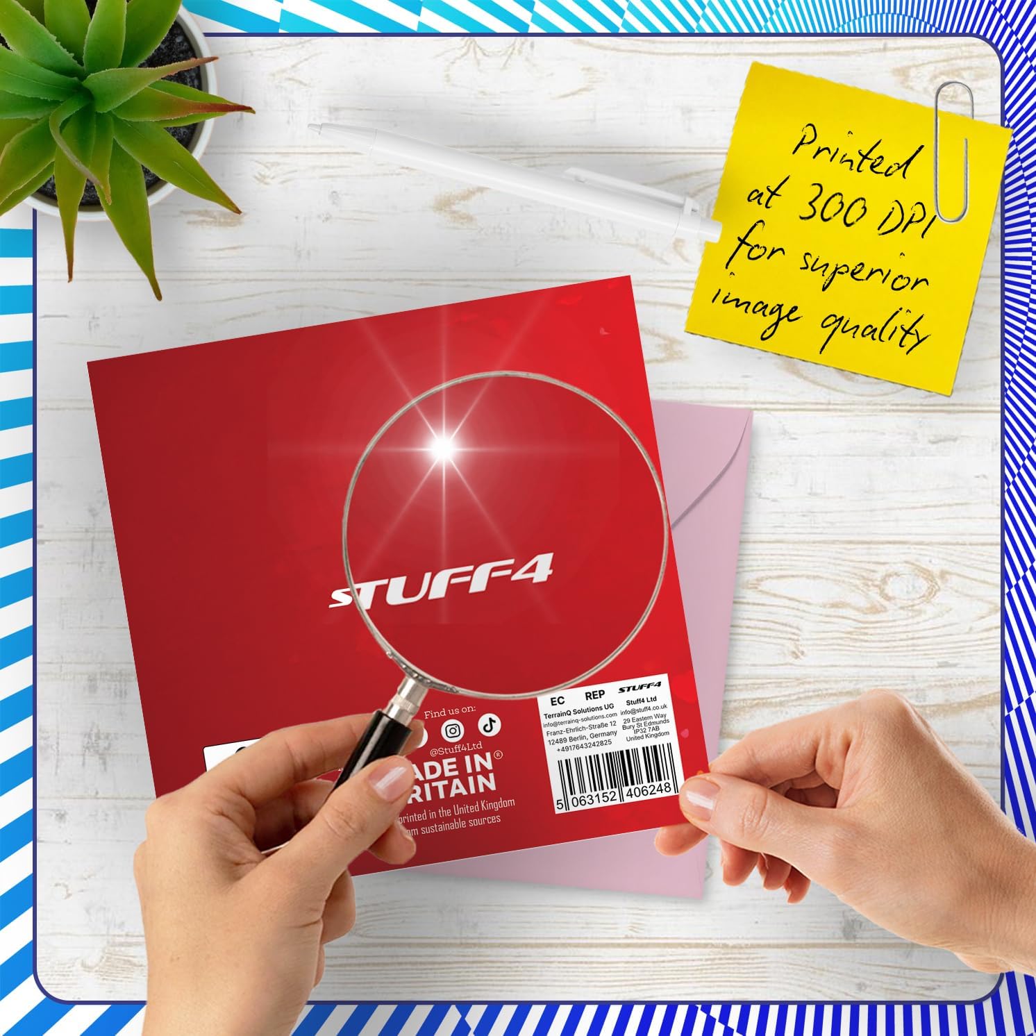 Stuff4 Playful Valentine's Day Card - Let's Toast Your Top Choice - Vibrant Hearts and Balloons in Bold Reds and Pinks - A Cheeky Nod to Winning at Love - 5.7 Inch Square, Envelope Included