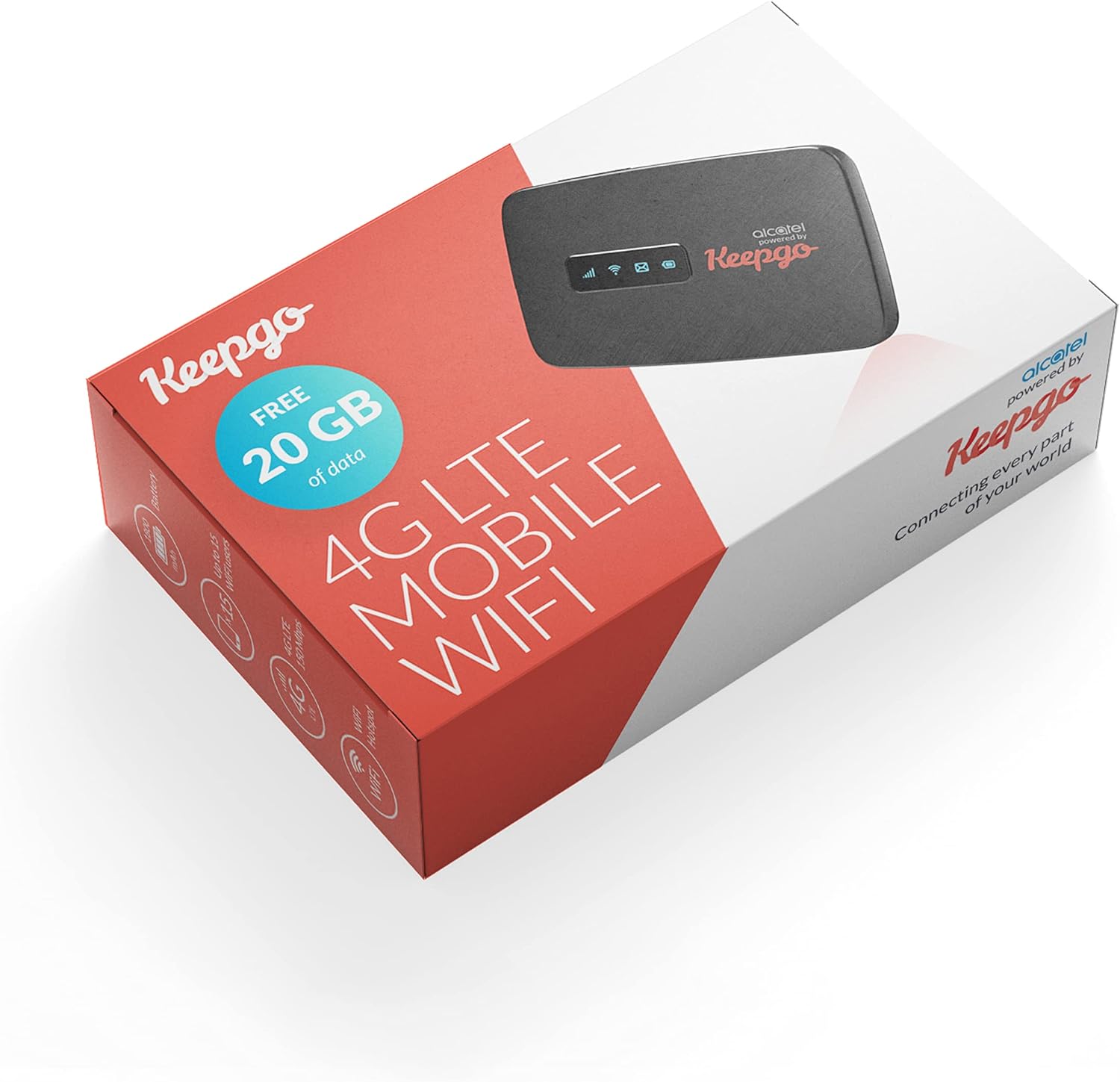 Keepgo GoFi Mobile WiFi Hotspot Flexible Unlimited Plan, USA/Europe