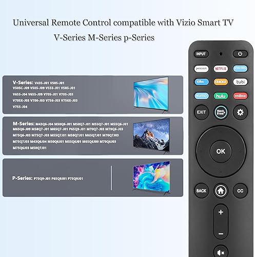 Miniatura 7 de Universal para VIZIO Smart TV Control Remoto Reemplazo XRT260 Compatible con D, E, M, P, V, PX Series Smart TV
