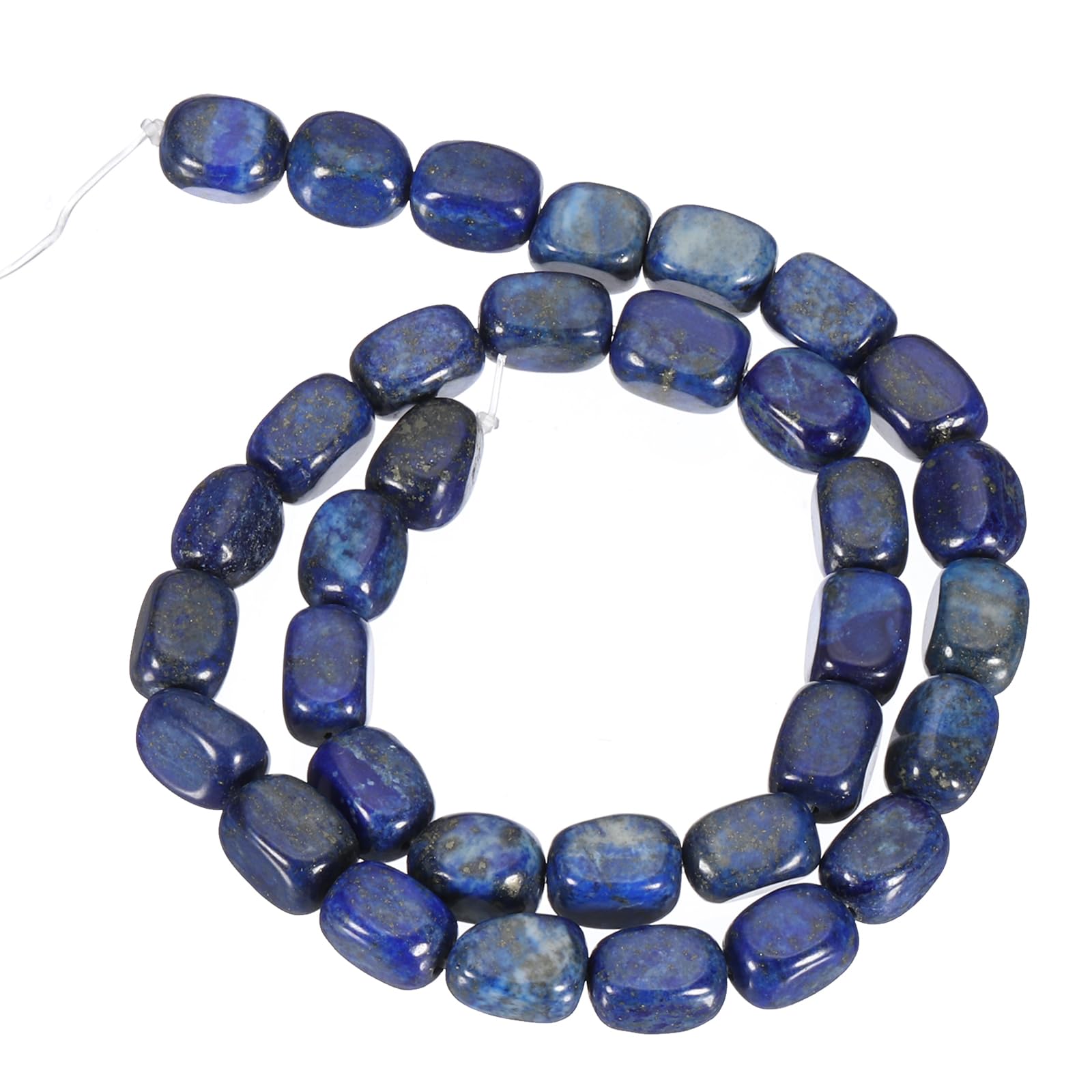 PATIKIL 12x8mm Natural Stone Gemstone Beads for Jewelry Making 1 Strand 15"/38cm Cuboid Loose Spacer Beads Crystal Agate Beads for Bracelet Necklace DIY Art Craft Dark Blue - Image 4