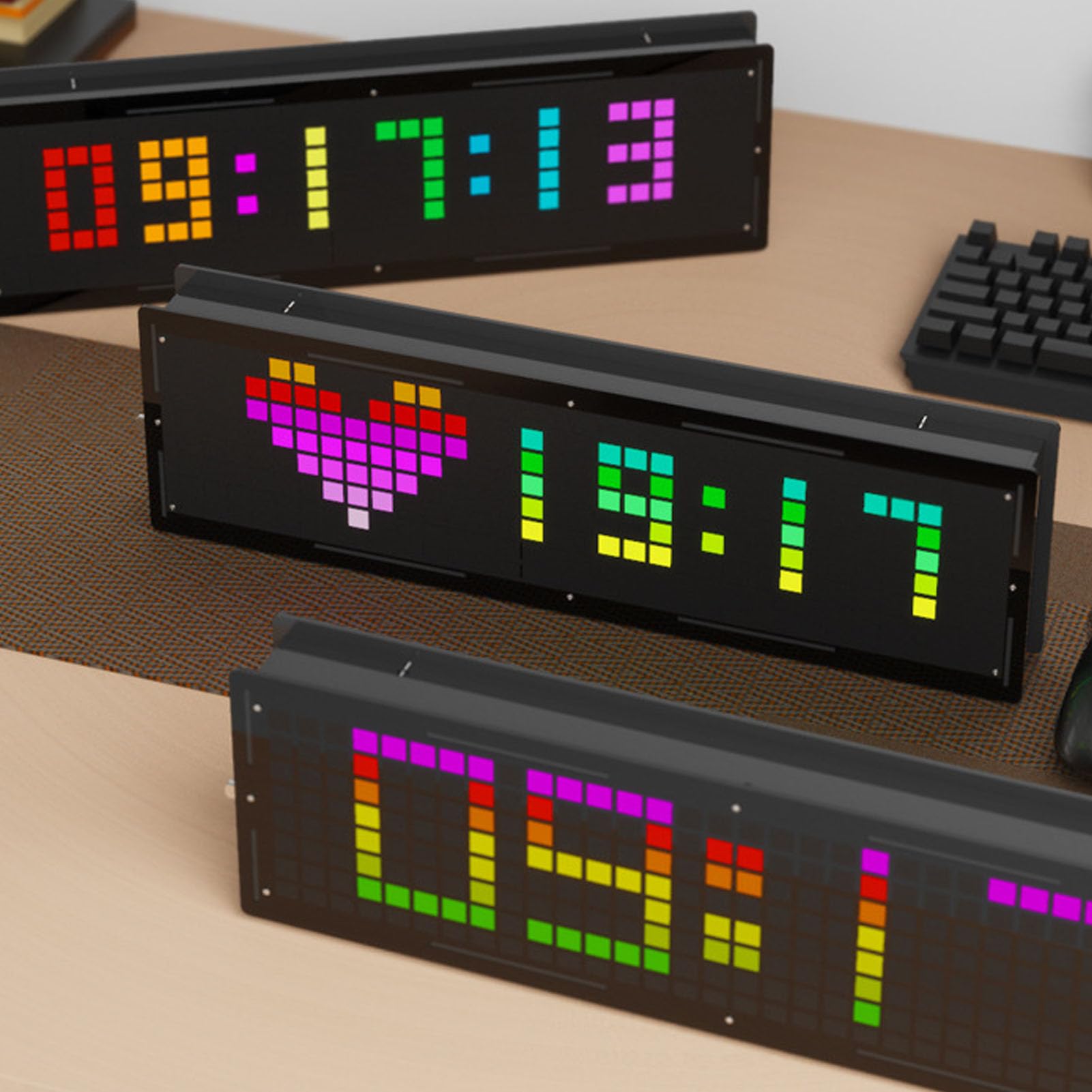 Orologio digitale Kit di saldatura Controllo vocale Dimmerabile Rgb Full Color 32x8 Dot Spectrum Parti di progetti elettronici per appassionati di elettronica e studenti