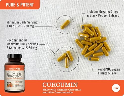 Miniatura 4 de NatureWise - Curcumina orgánica CRMN750-90 1