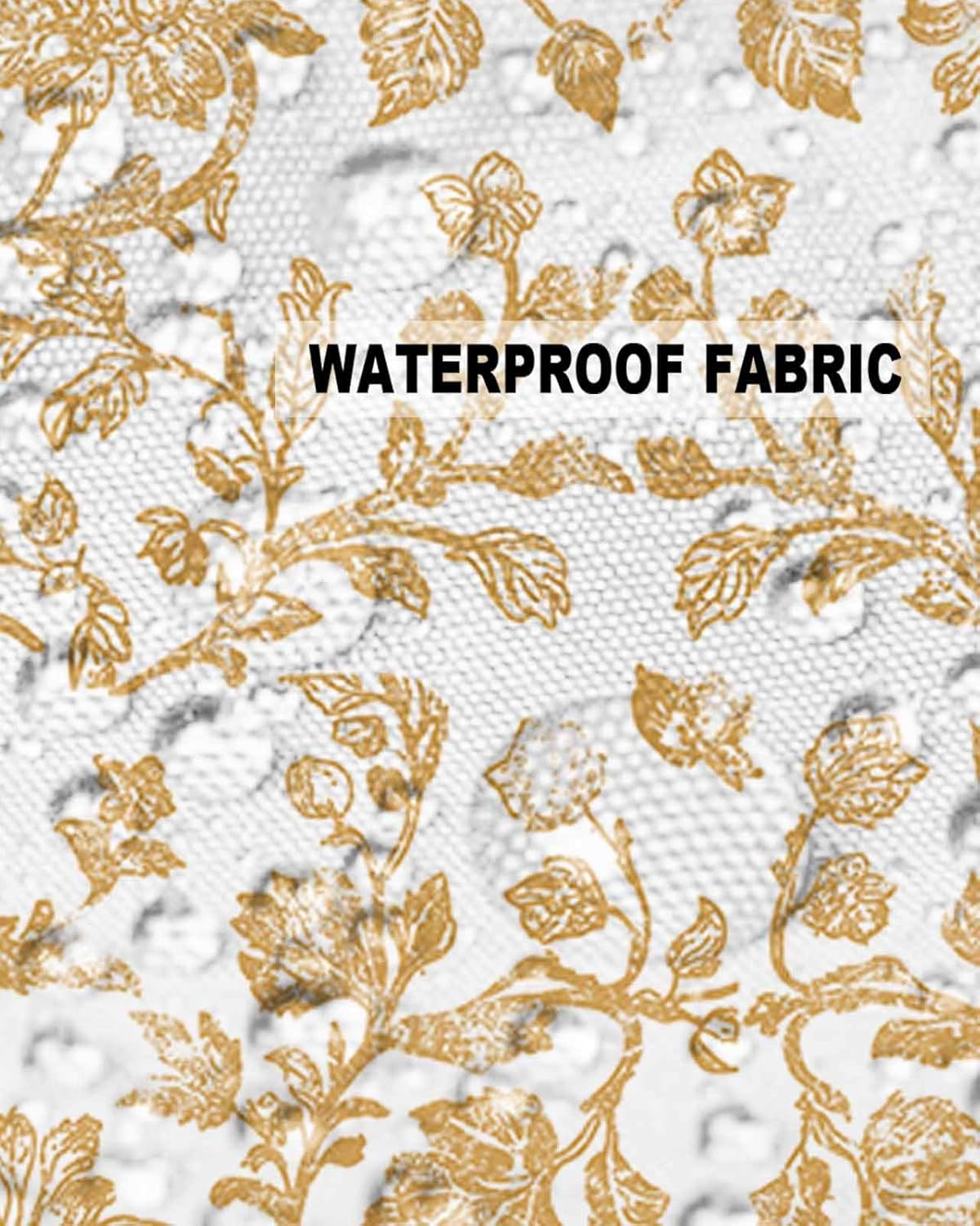 Outdoor Waterproof Pillow Covers French Country Retro Floral Decorative Throw Pillow Protectors, Ginger Seamless Flower Pillowcase Cushion Cases for Patio Sofa Garden Couch,16x16IN,Pack of 2
