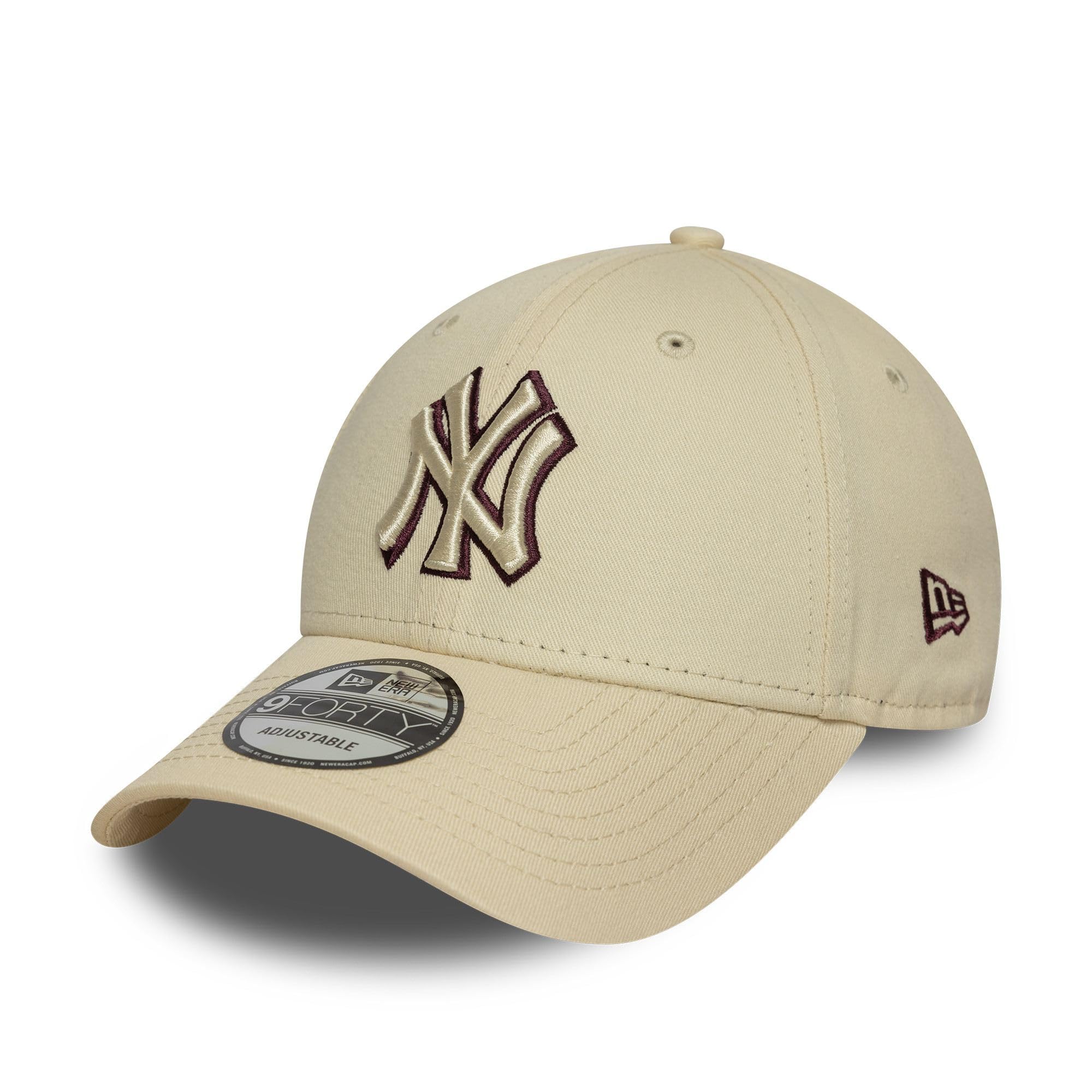New Era Unisex New York Yankees#38379 New York Yankees 9Forty Team Outline Cap Beige