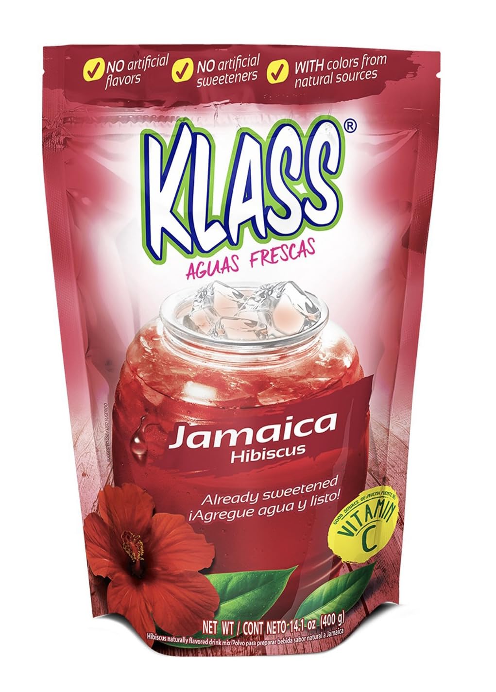 border merchant Klass Hibiscus | Jamaica | Aguas Frescas 14.1 OZ | Pack of 2