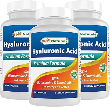 Best Naturals Hyaluronic Acid 100 mg 120 Capsules Pack of 3