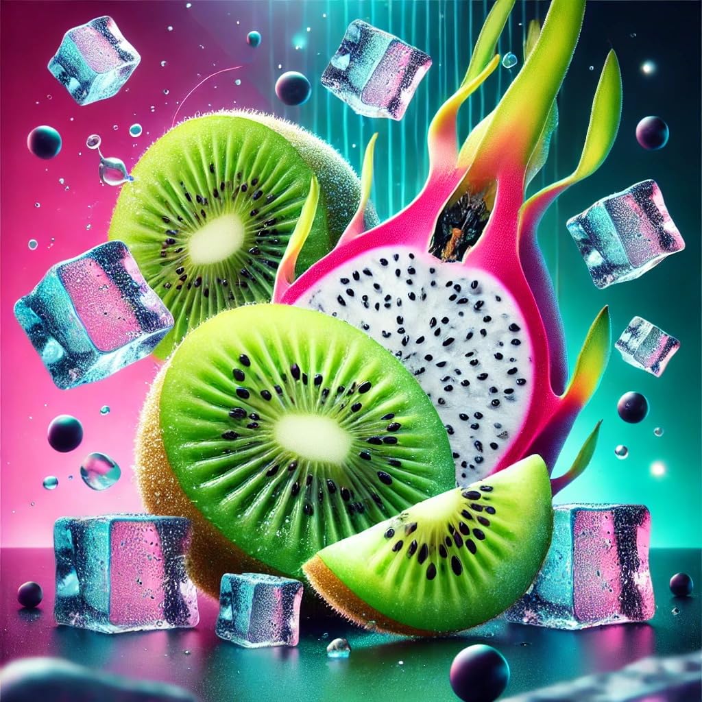 Frozen Kiwi Dragonfruit - kiwi frutto del drago ghiaccio aroma concentrato - vegano - Sasami - 100ml